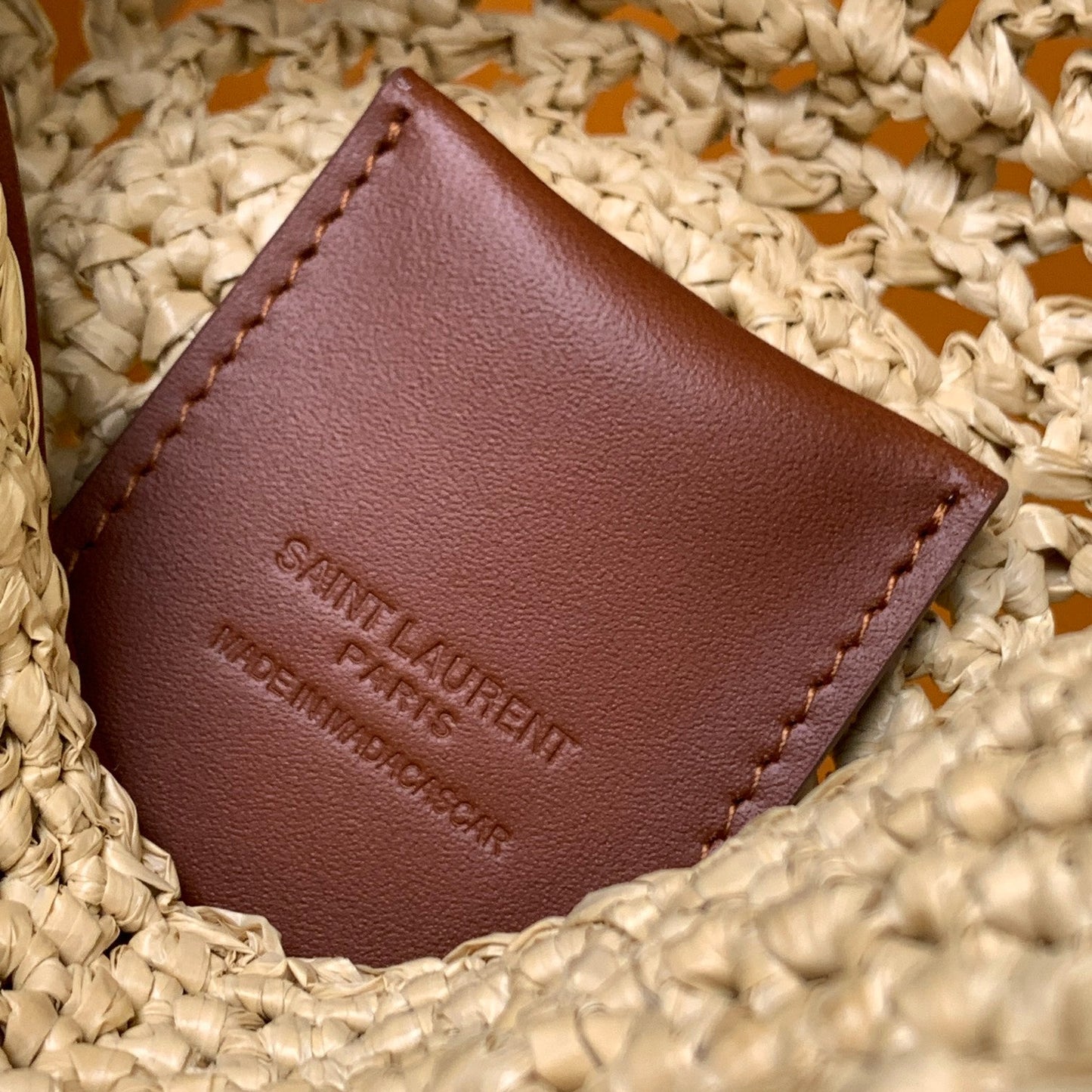 GLAMI Sac Rond Bag In Raffia For Women 8.3in/21cm YSL Brown 685601GAAAA2080