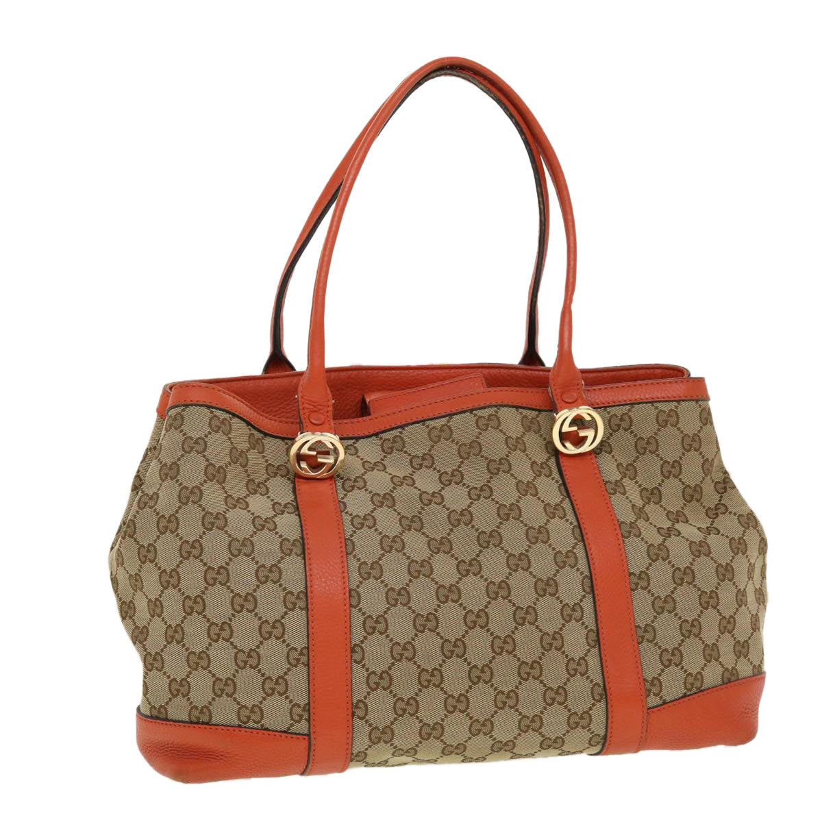 GUCCI GG Canvas Shoulder Bag Beige 353122 43168