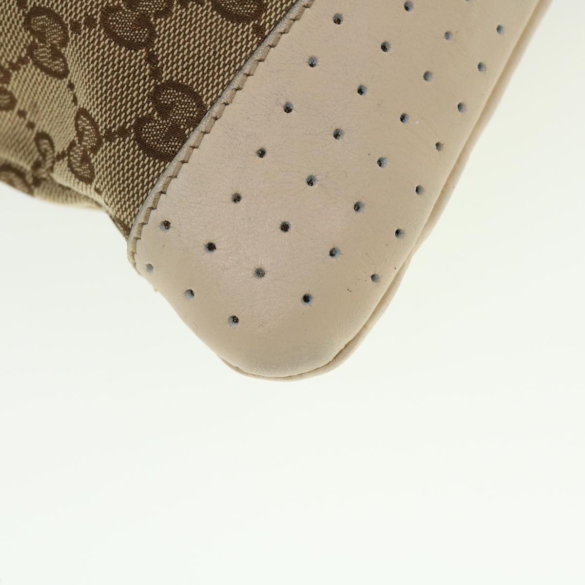 GUCCI GG Canvas Shoulder Bag Beige 145857 43173