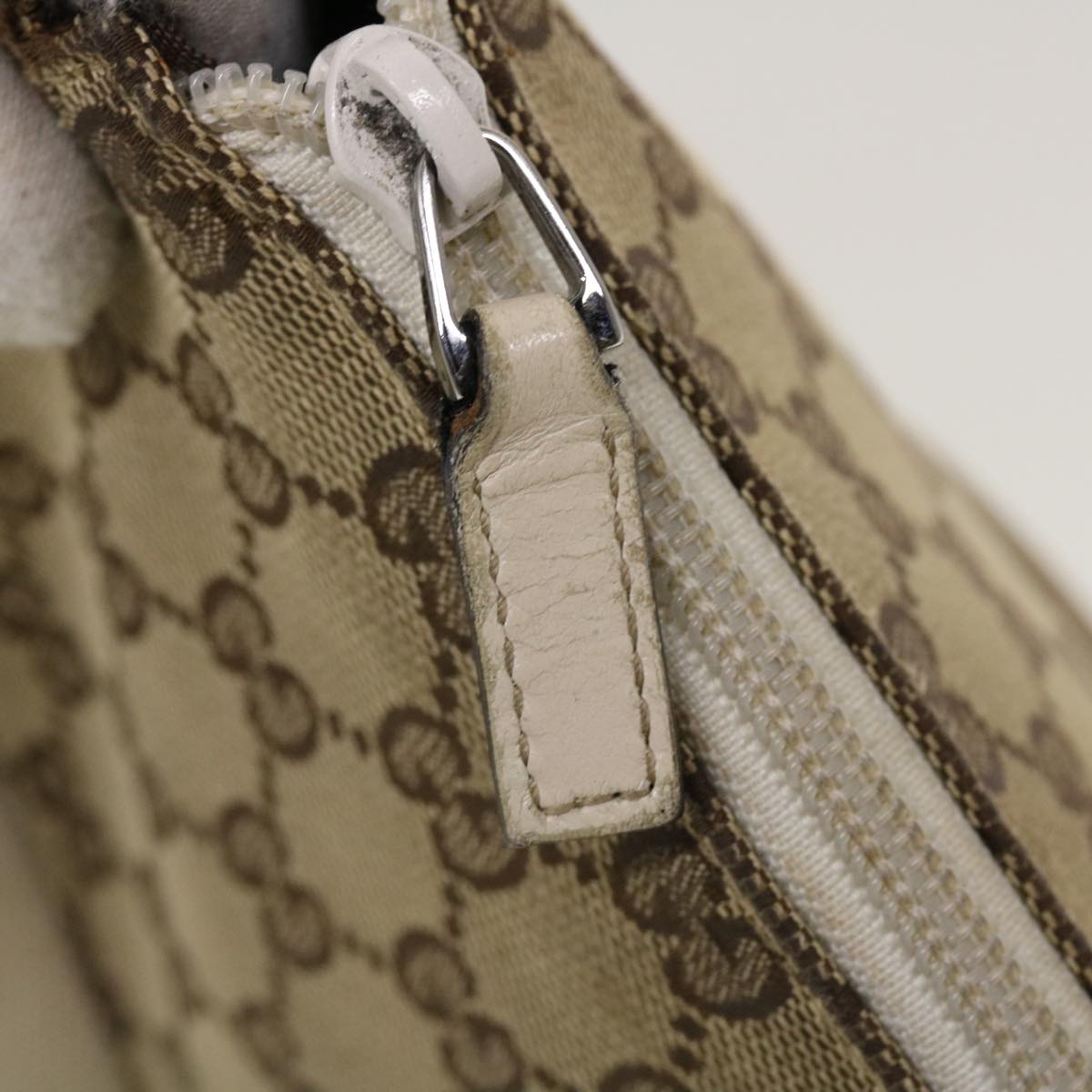 GUCCI GG Canvas Shoulder Bag Beige 145857 43173