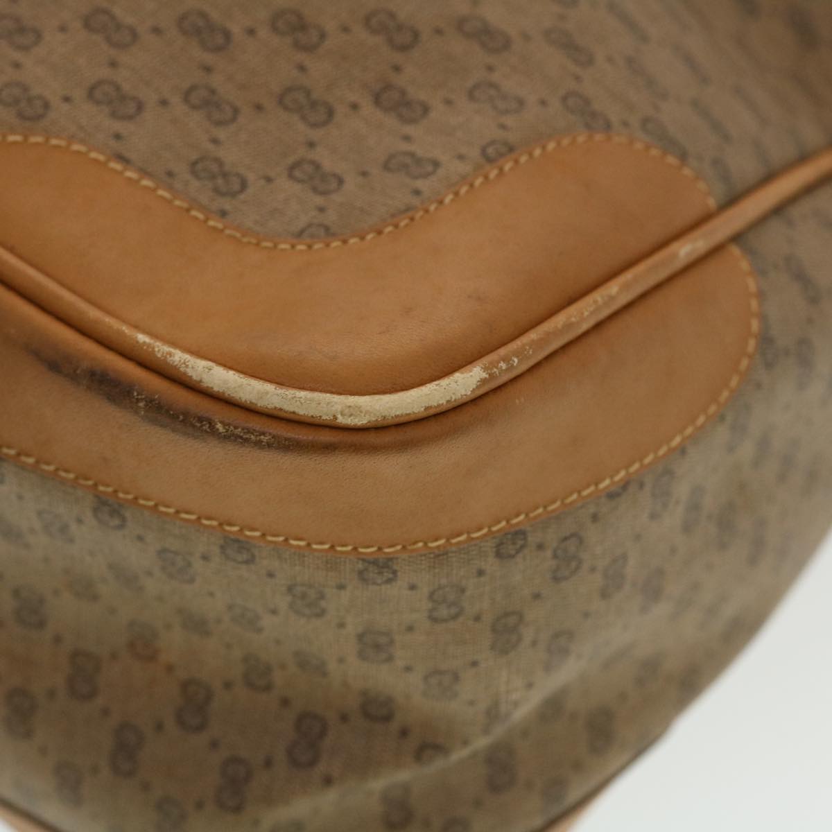 GUCCI Micro GG Canvas Hand Bag PVC Leather Beige 002.104.0033 43224
