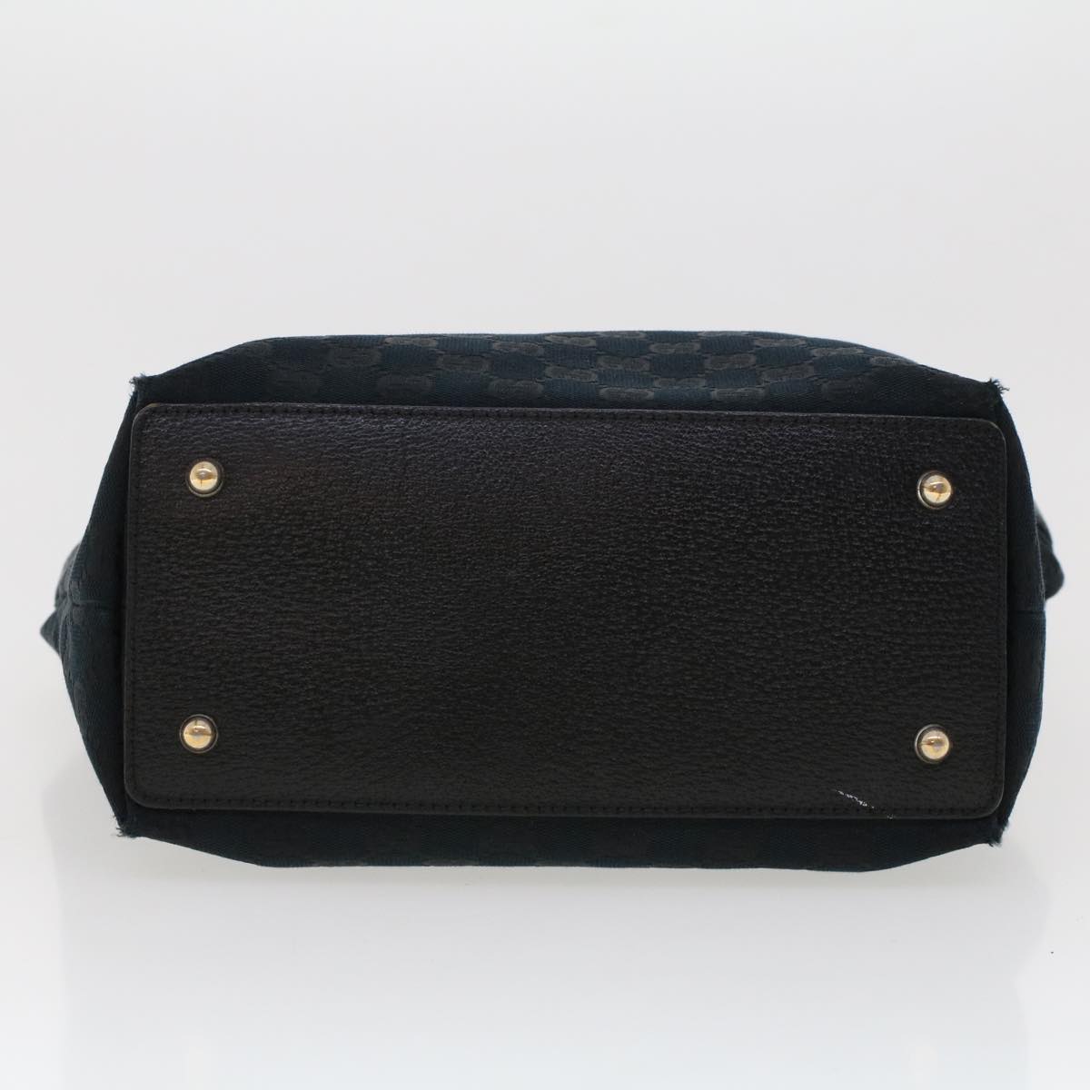 GUCCI GG Canvas Bamboo Hand Bag Black 137394 43264