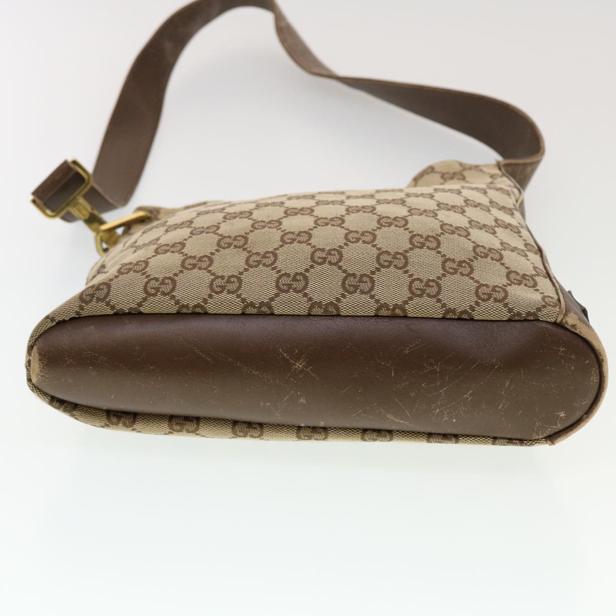 GUCCI GG Canvas Shoulder Bag Beige 91761 43267