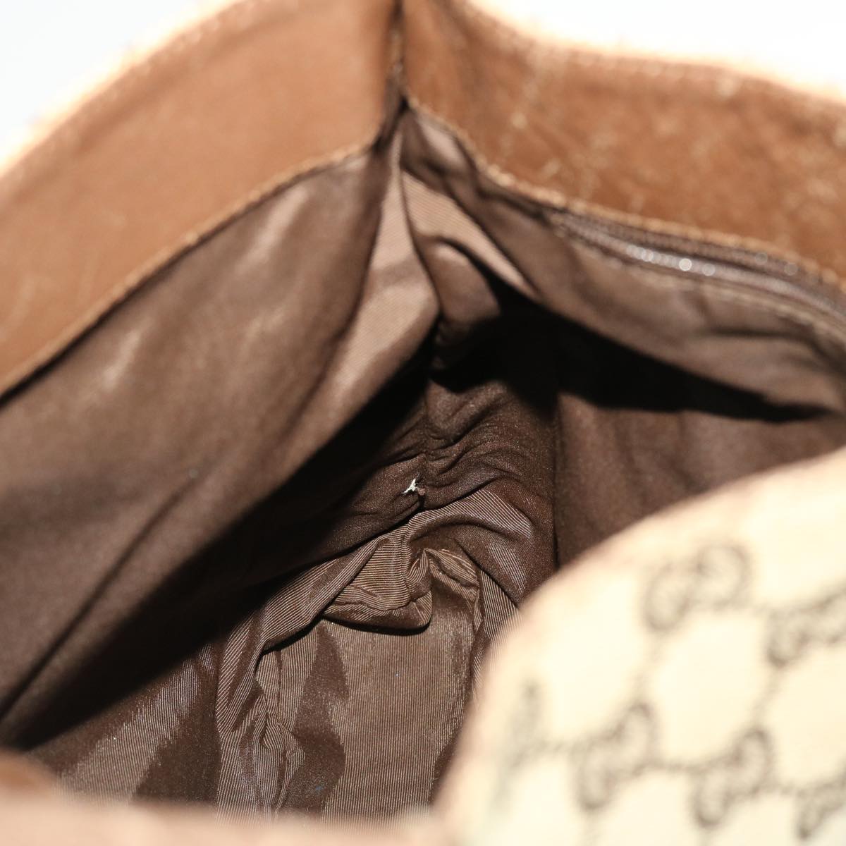 GUCCI GG Canvas Shoulder Bag Beige 91761 43267