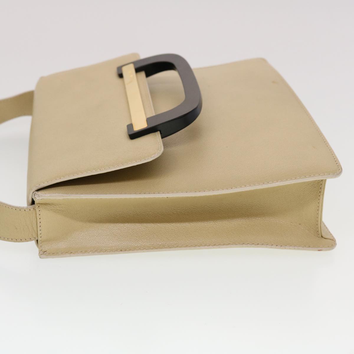 GUCCI Shoulder Bag Leather Beige 43282