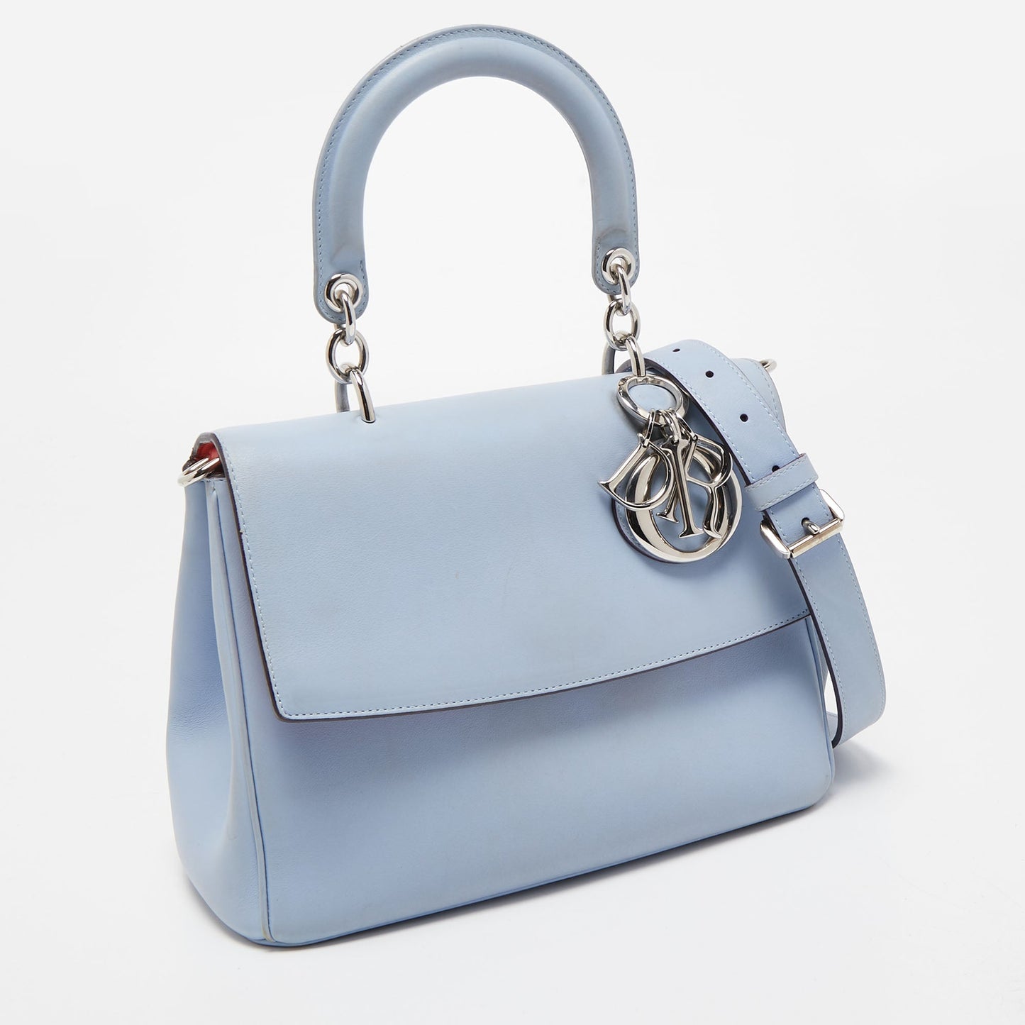 Dior Leather Small Be Dior Flap Top Handle Bag