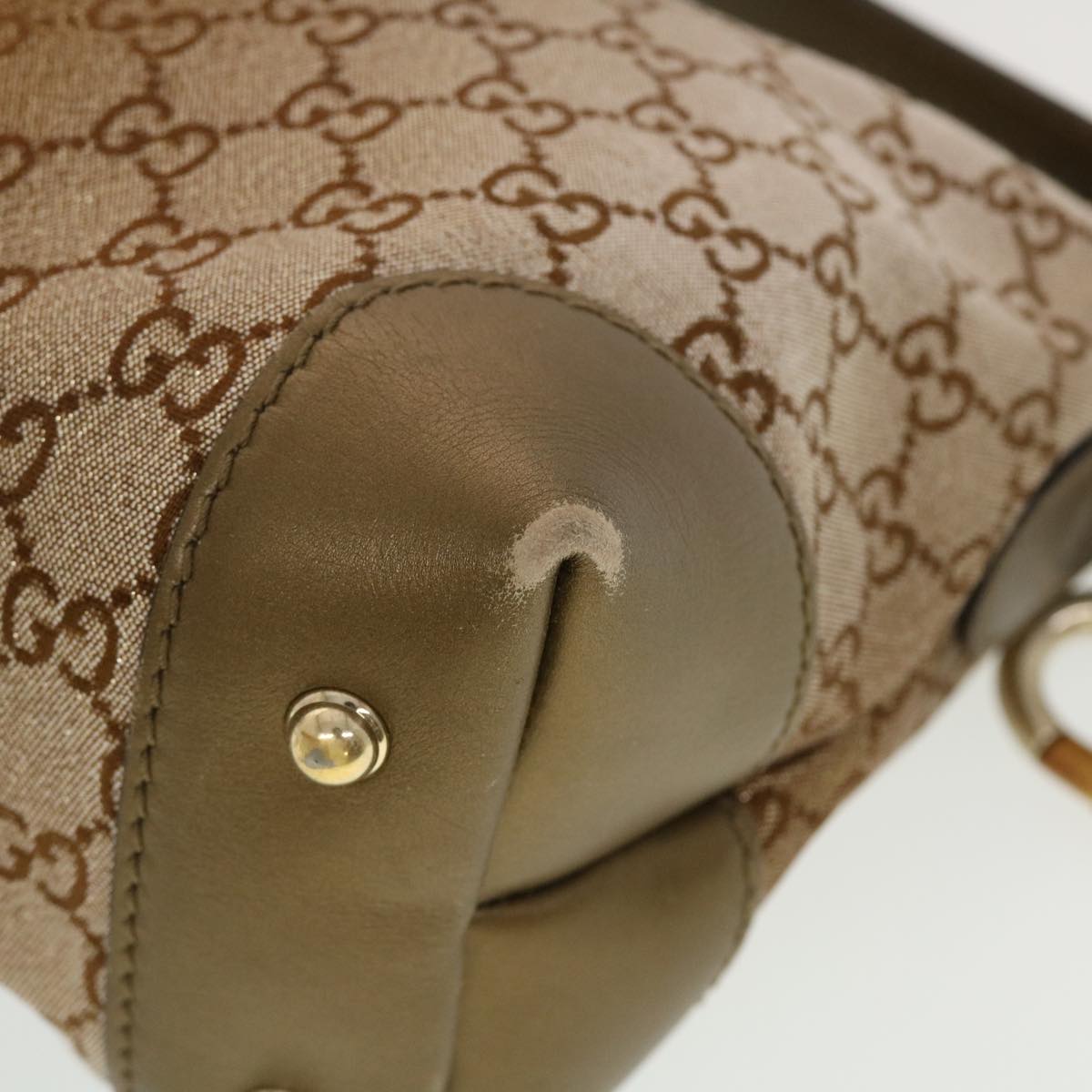 GUCCI GG Canvas Shoulder Bag Beige 269959 43302
