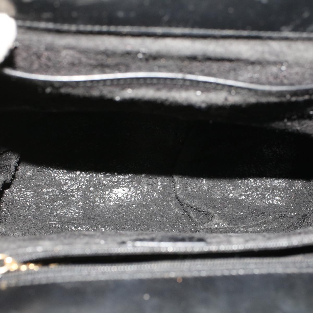 GUCCI Bamboo Clasp Hand Bag Leather Black 000.781.0295 43320