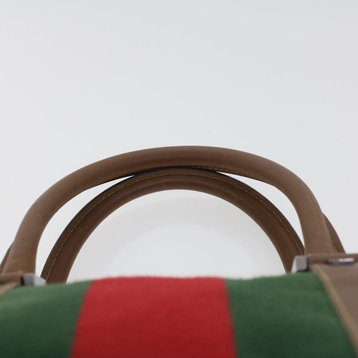 GUCCI GG Canvas Web Sherry Line Boston Bag Beige Red 2122.000.5301 43326
