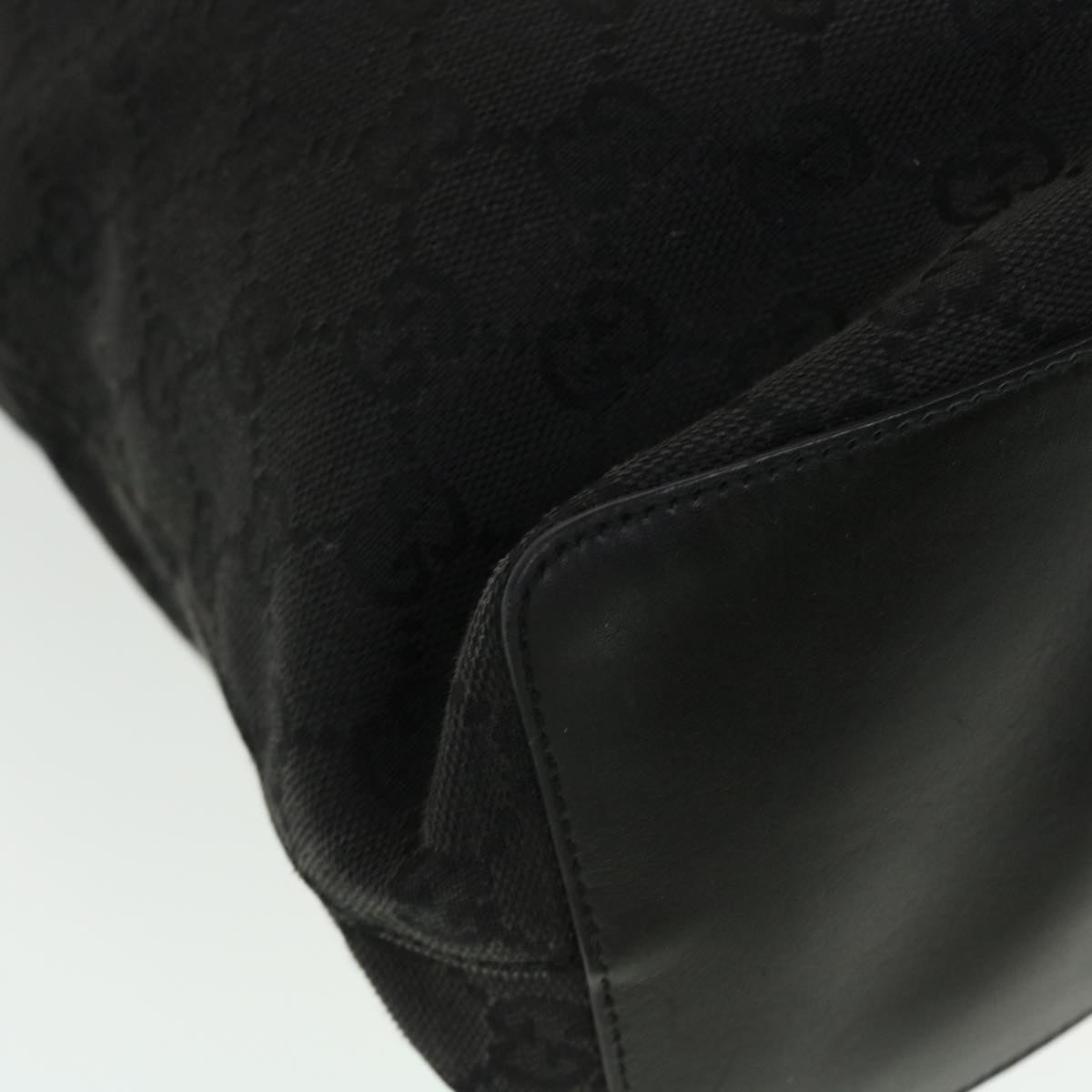 GUCCI GG Canvas Shoulder Bag Black 90644 43327