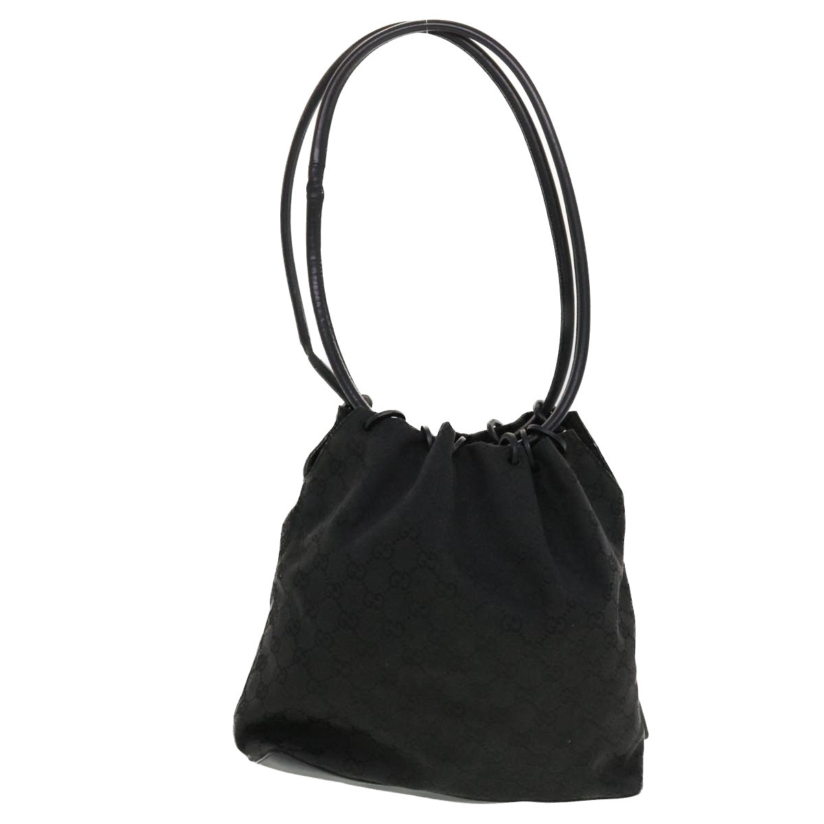 GUCCI GG Canvas Shoulder Bag Black 90644 43327