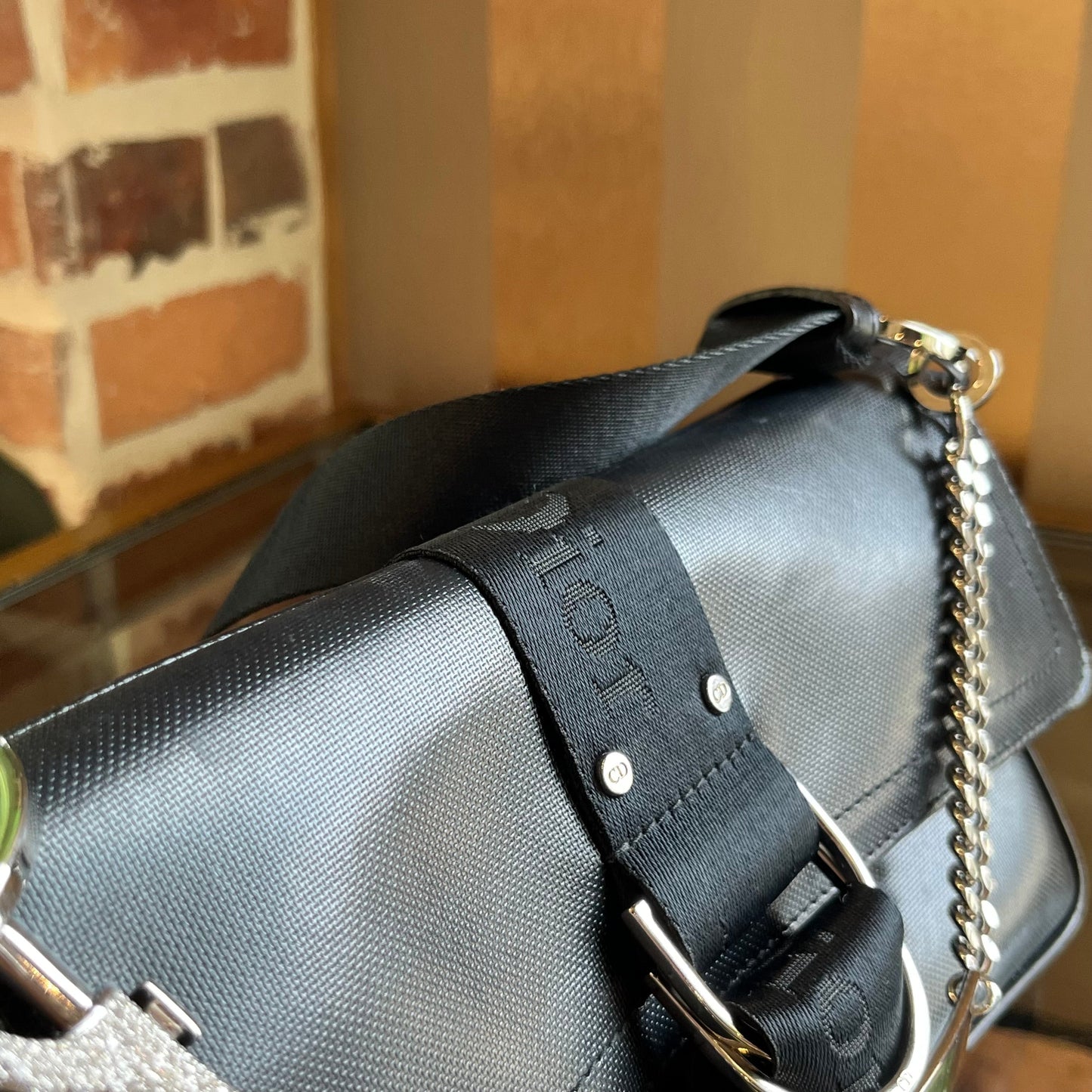 CHSITIAN DIOR Hardcore Coated Canvas Shoulder Bag