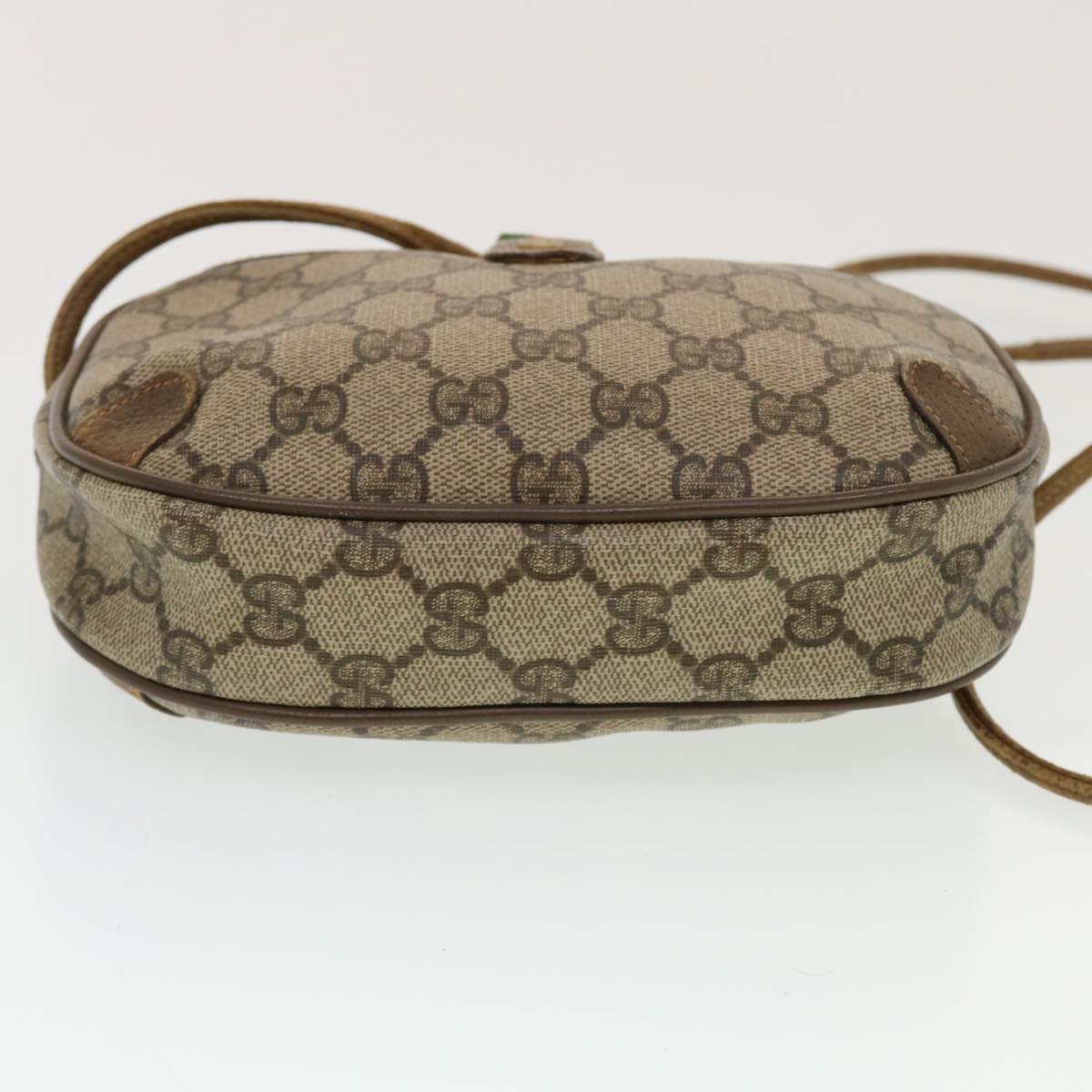GUCCI GG Supreme Web Sherry Line Shoulder Bag Beige Red 89.02.066 43663