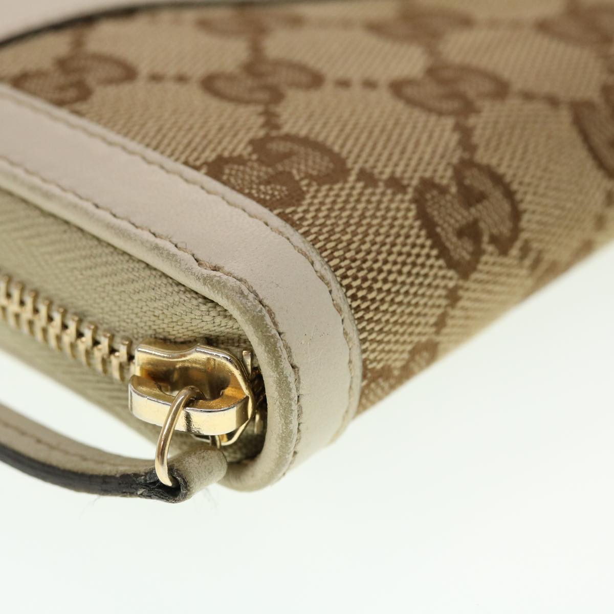 GUCCI GG Canvas Long Wallet Beige White 308012 43741
