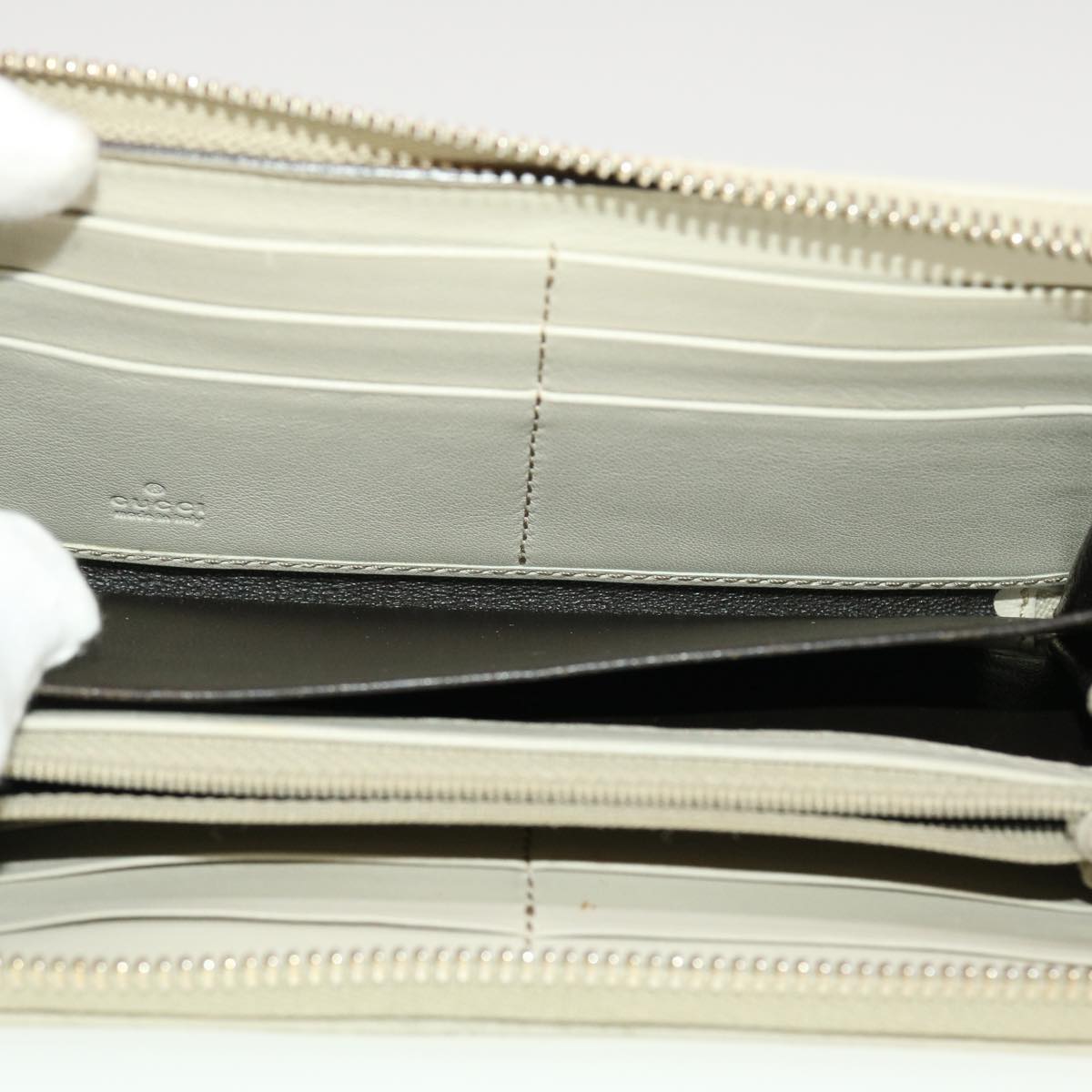 GUCCI GG Canvas Long Wallet Beige White 308012 43741
