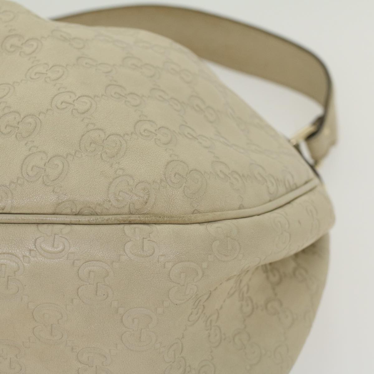GUCCI GG Canvas Guccissima Shoulder Bag Beige 232955 43751