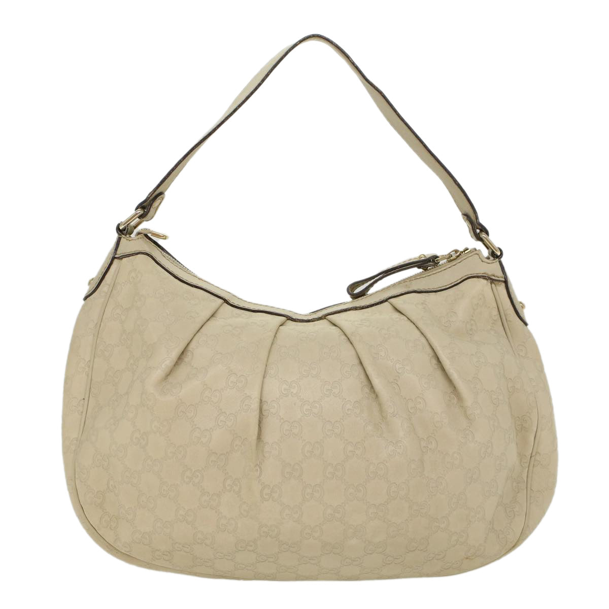 GUCCI GG Canvas Guccissima Shoulder Bag Beige 232955 43751