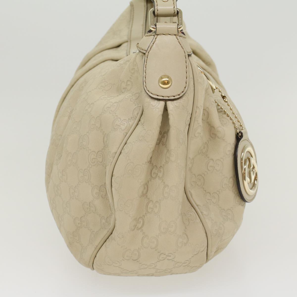 GUCCI GG Canvas Guccissima Shoulder Bag Beige 232955 43751