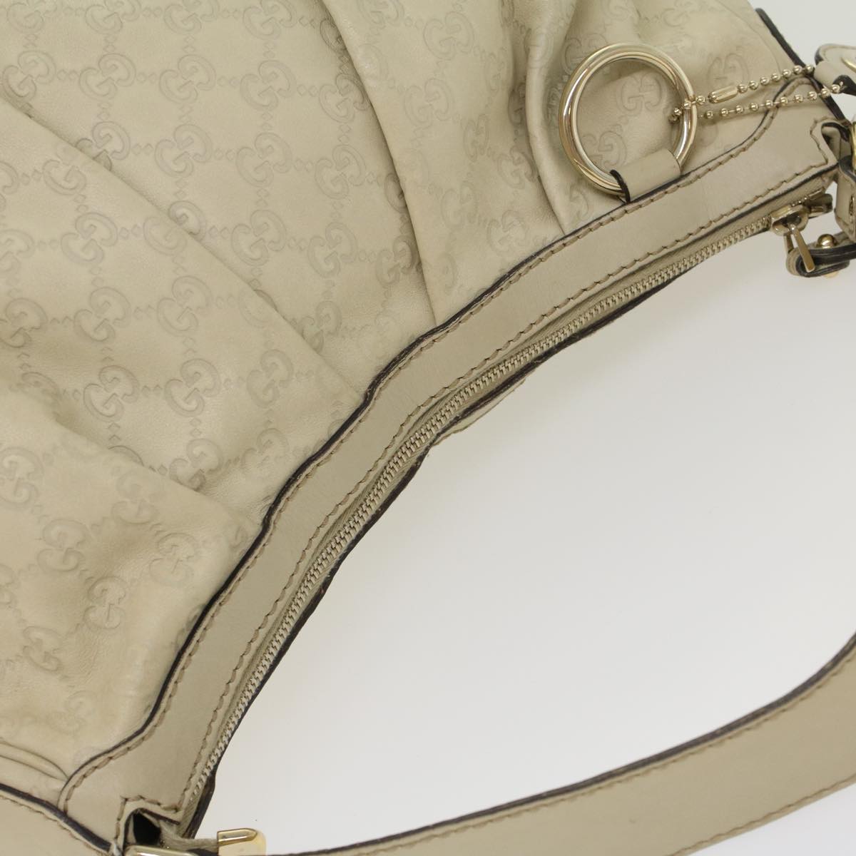 GUCCI GG Canvas Guccissima Shoulder Bag Beige 232955 43751