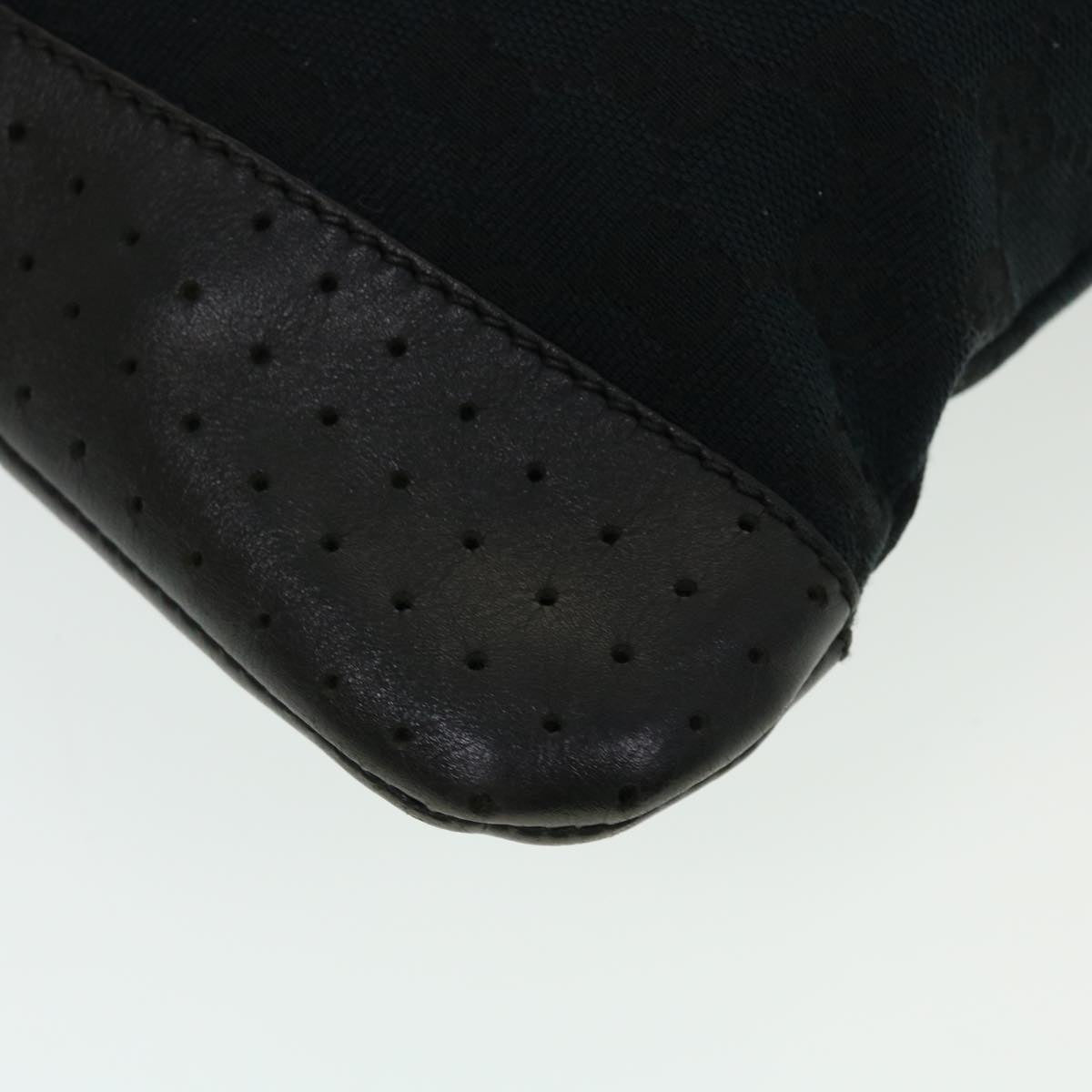 GUCCI GG Canvas Shoulder Bag Black 145857 43763