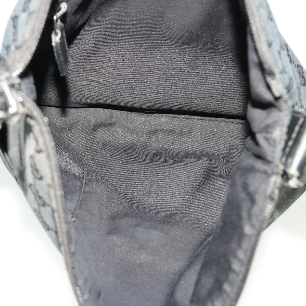 GUCCI GG Canvas Shoulder Bag Black 145857 43763