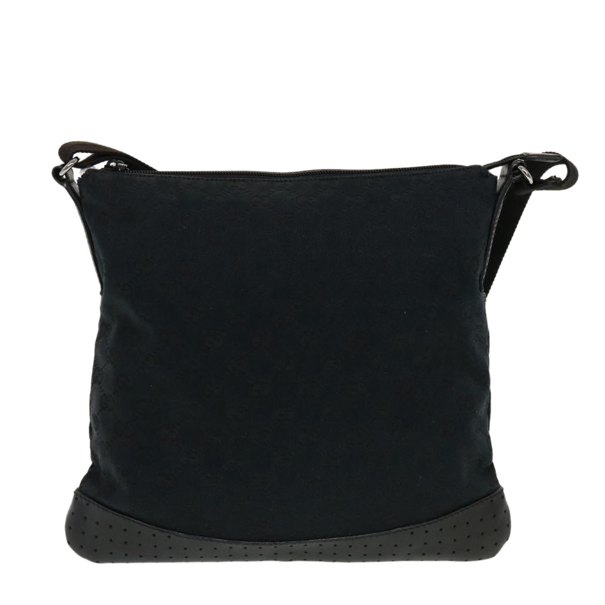 GUCCI GG Canvas Shoulder Bag Black 145857 43763
