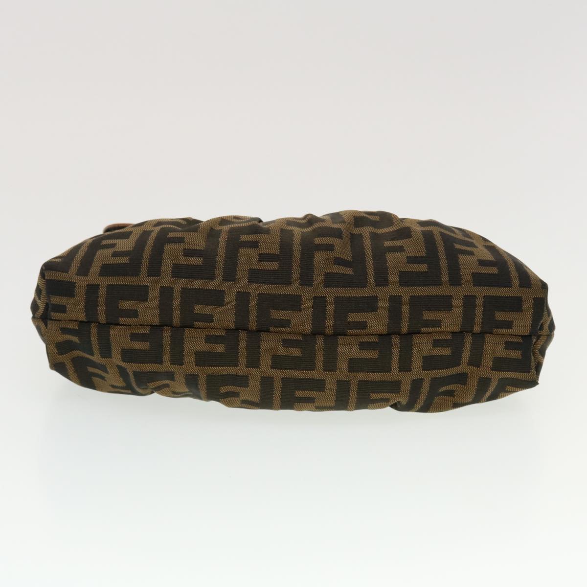 FENDI Zucca Canvas Shoulder Bag Nylon Brown Black pink 43767