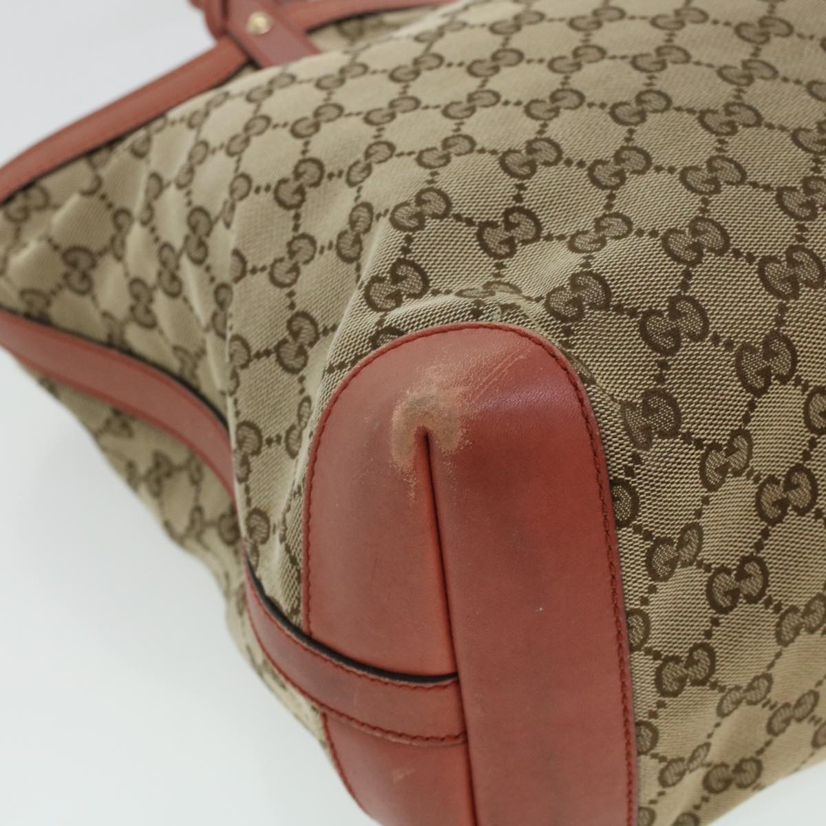 GUCCI GG Canvas Tote Bag Beige 247209 43885