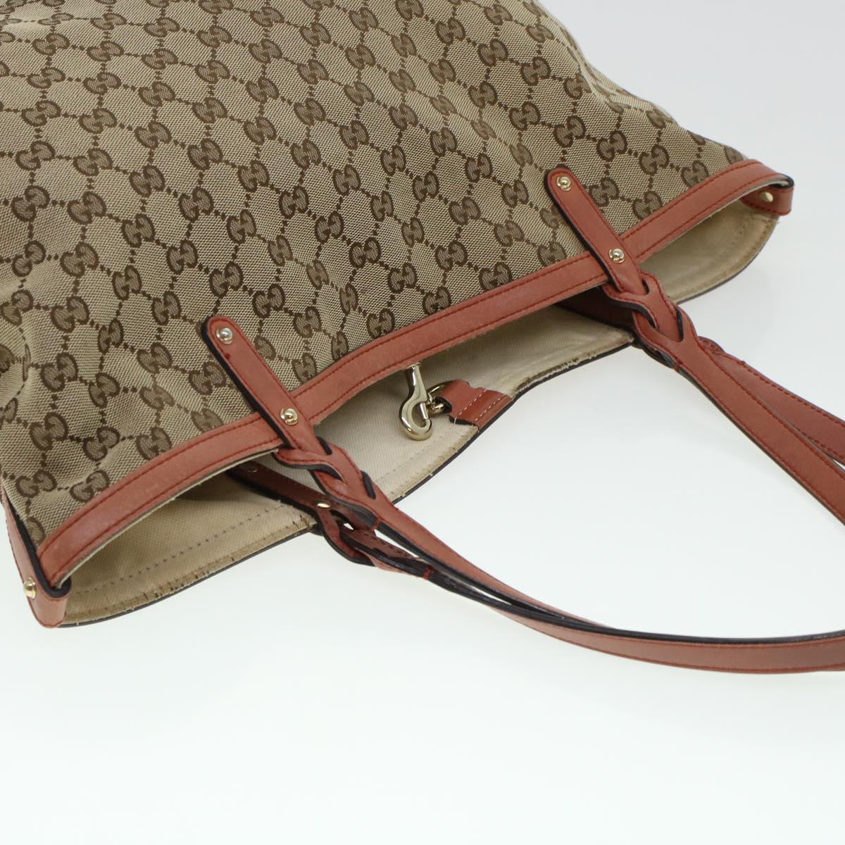 GUCCI GG Canvas Tote Bag Beige 247209 43885