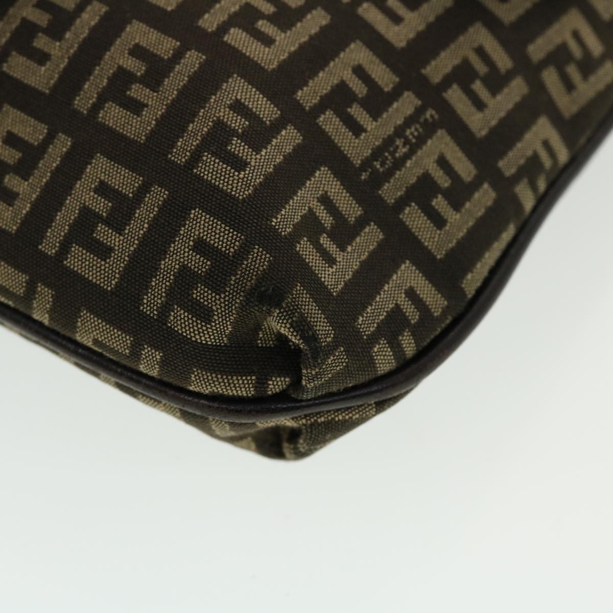FENDI Zucchino Canvas Shoulder Bag Brown 2288-8BT075-JQ4-089 43907