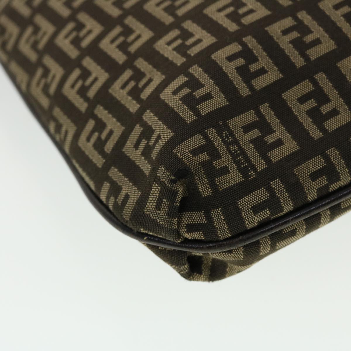 FENDI Zucchino Canvas Shoulder Bag Brown 2288-8BT075-JQ4-089 43907