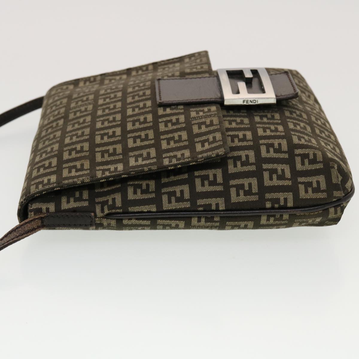 FENDI Zucchino Canvas Shoulder Bag Brown 2288-8BT075-JQ4-089 43907