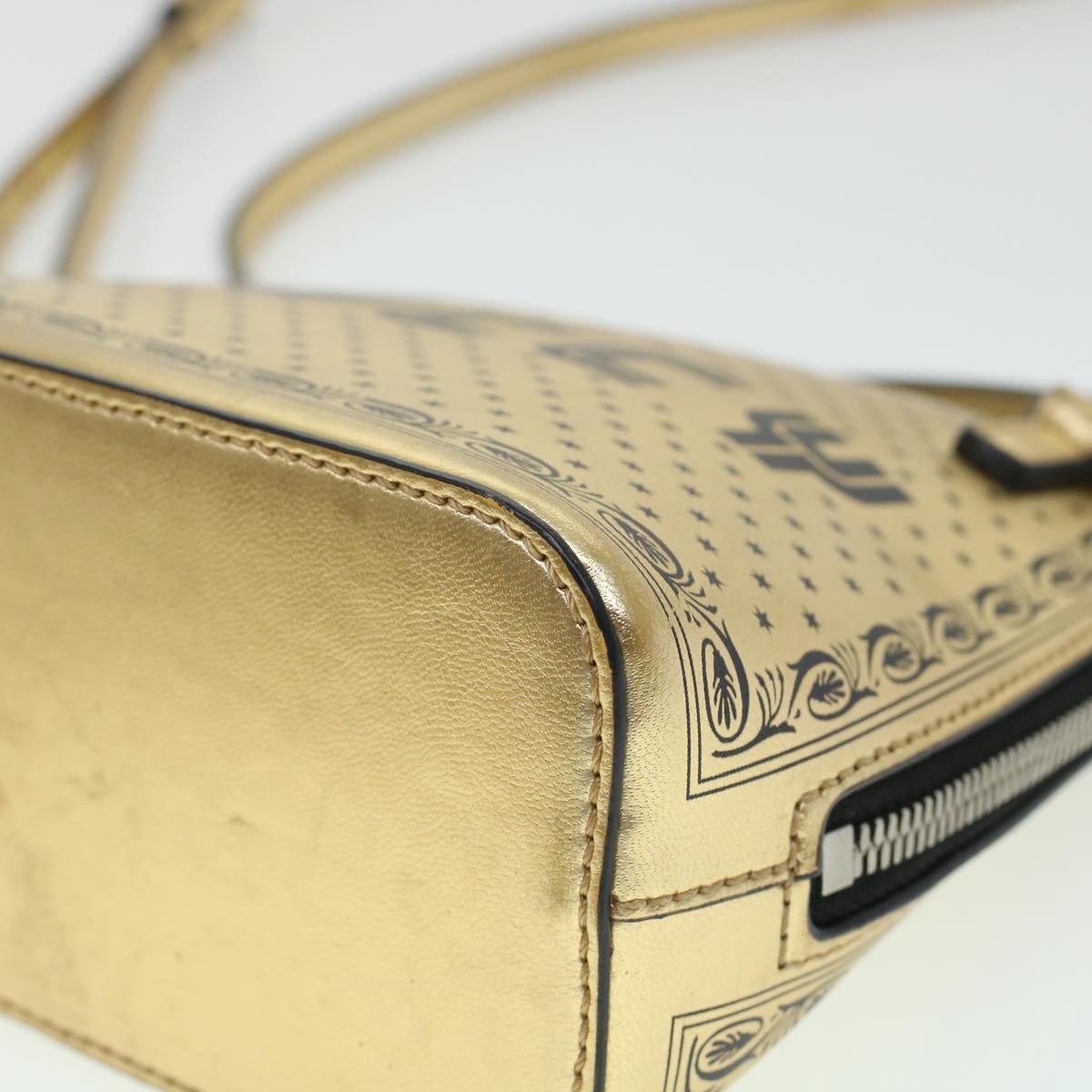 GUCCI Shoulder Bag Leather Gold 511189 43933