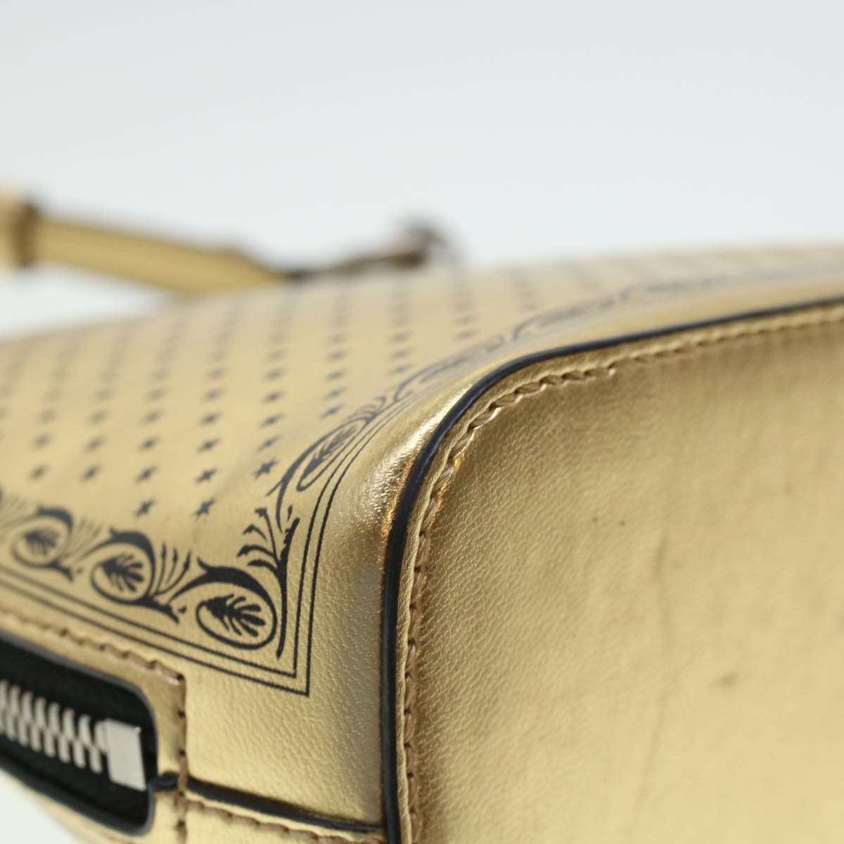 GUCCI Shoulder Bag Leather Gold 511189 43933