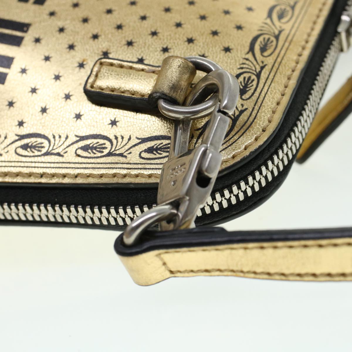 GUCCI Shoulder Bag Leather Gold 511189 43933