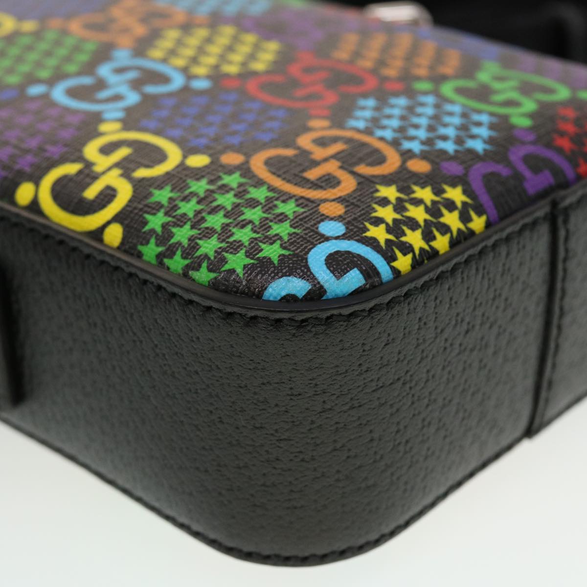 GUCCI GG Psychedelic Shoulder Bag PVC Leather Multicolor 44040A