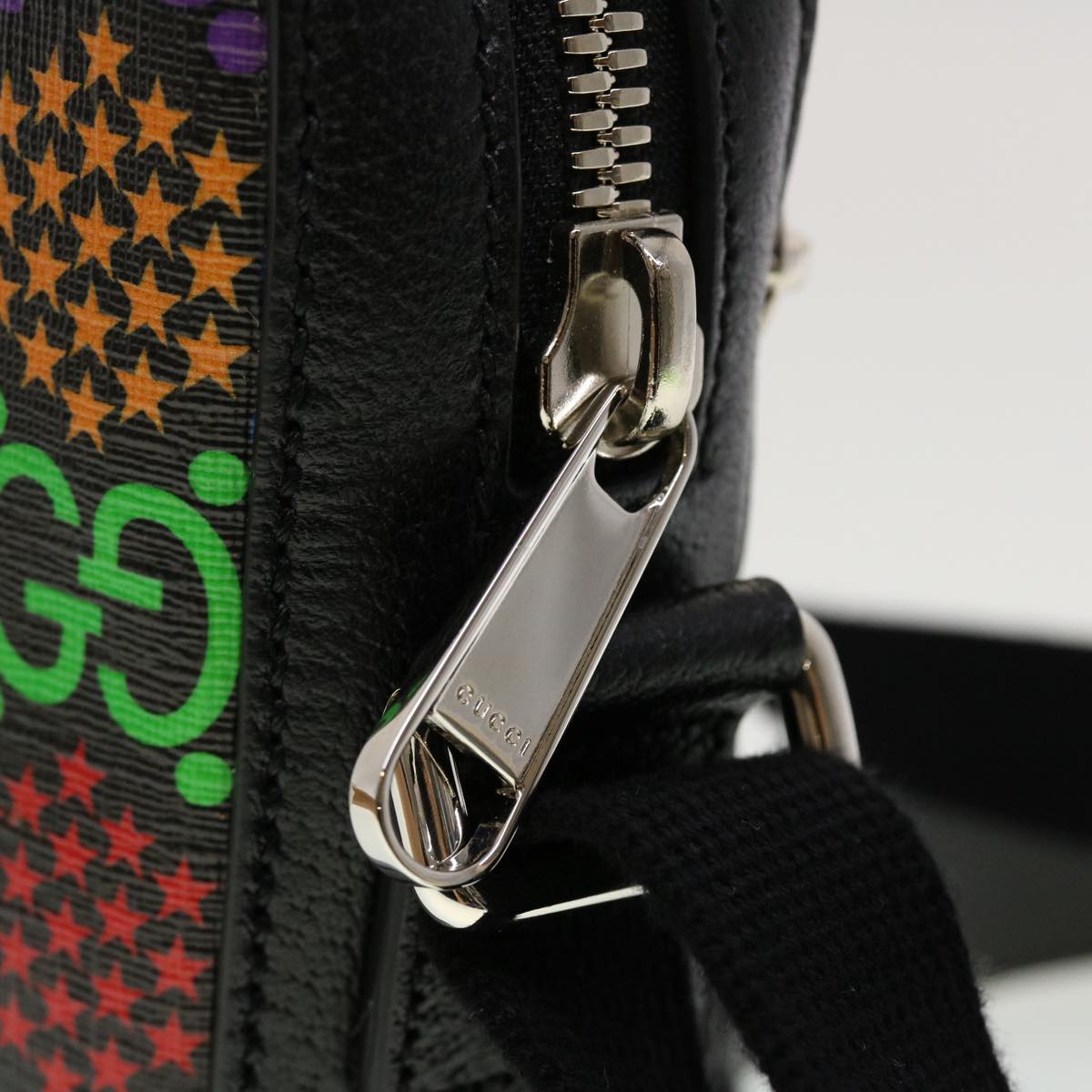 GUCCI GG Psychedelic Shoulder Bag PVC Leather Multicolor 44040A