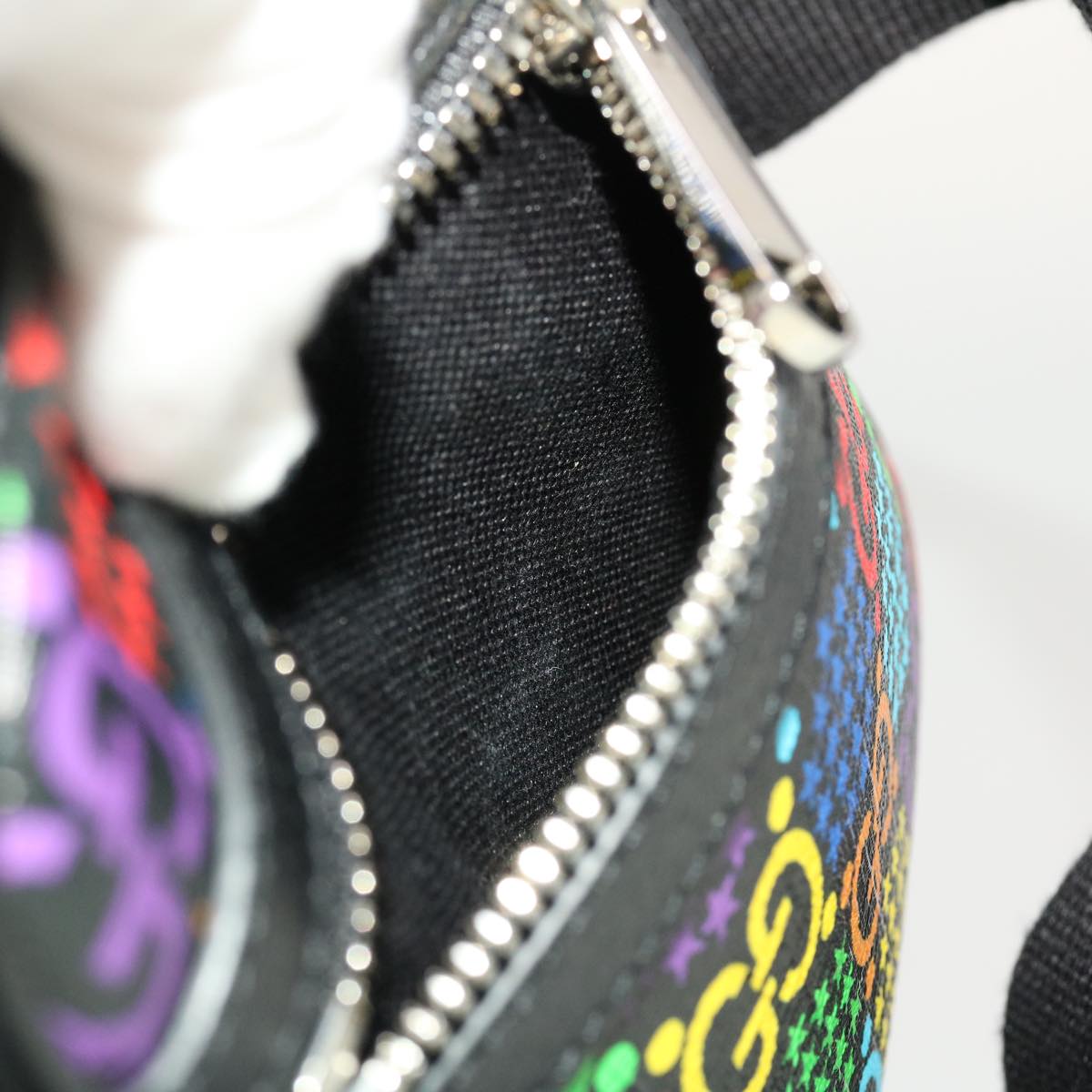 GUCCI GG Psychedelic Shoulder Bag PVC Leather Multicolor 44040A