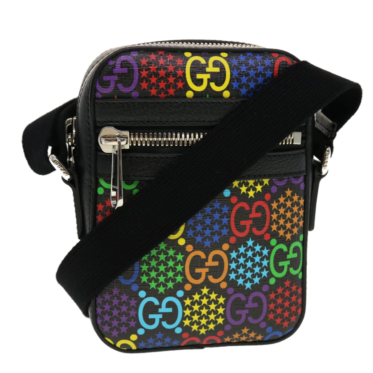 GUCCI GG Psychedelic Shoulder Bag PVC Leather Multicolor 44040A