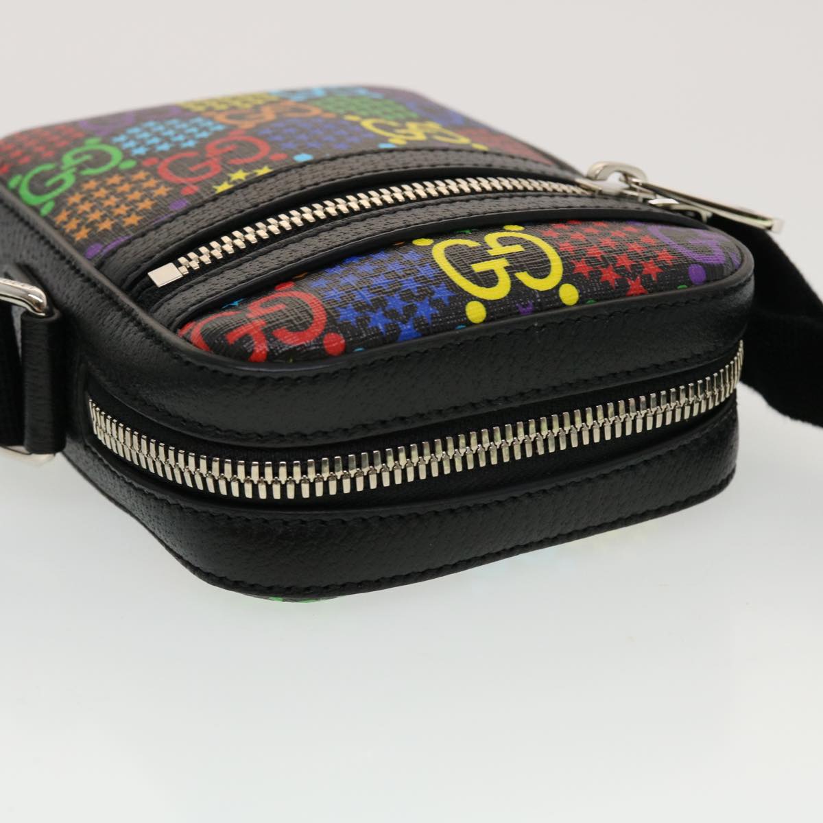 GUCCI GG Psychedelic Shoulder Bag PVC Leather Multicolor 44040A