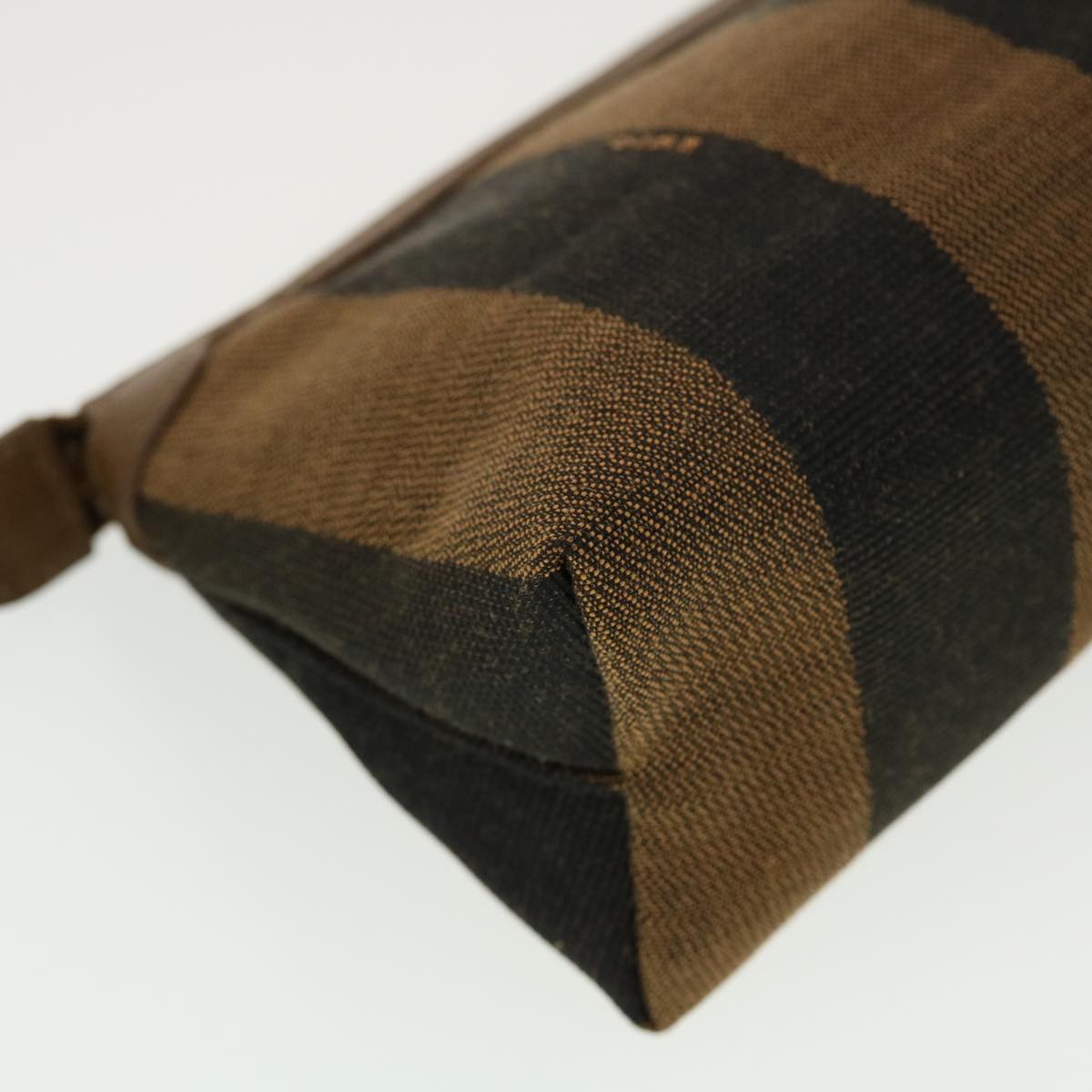 FENDI Pecan Canvas Pouch Black Brown 44067