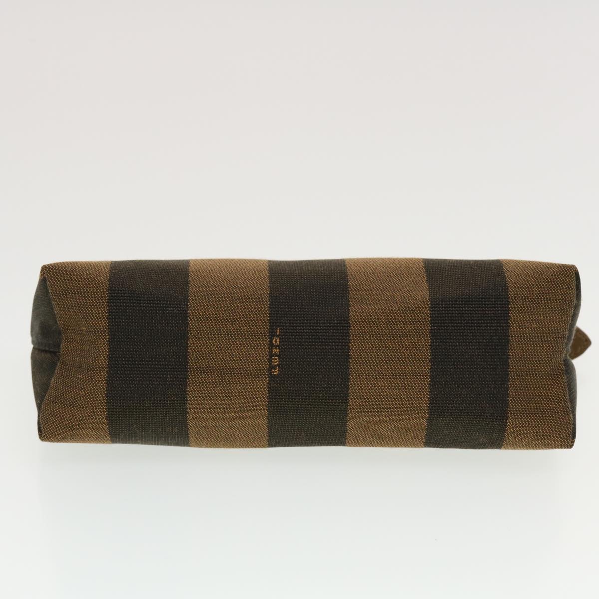 FENDI Pecan Canvas Pouch Black Brown 44067