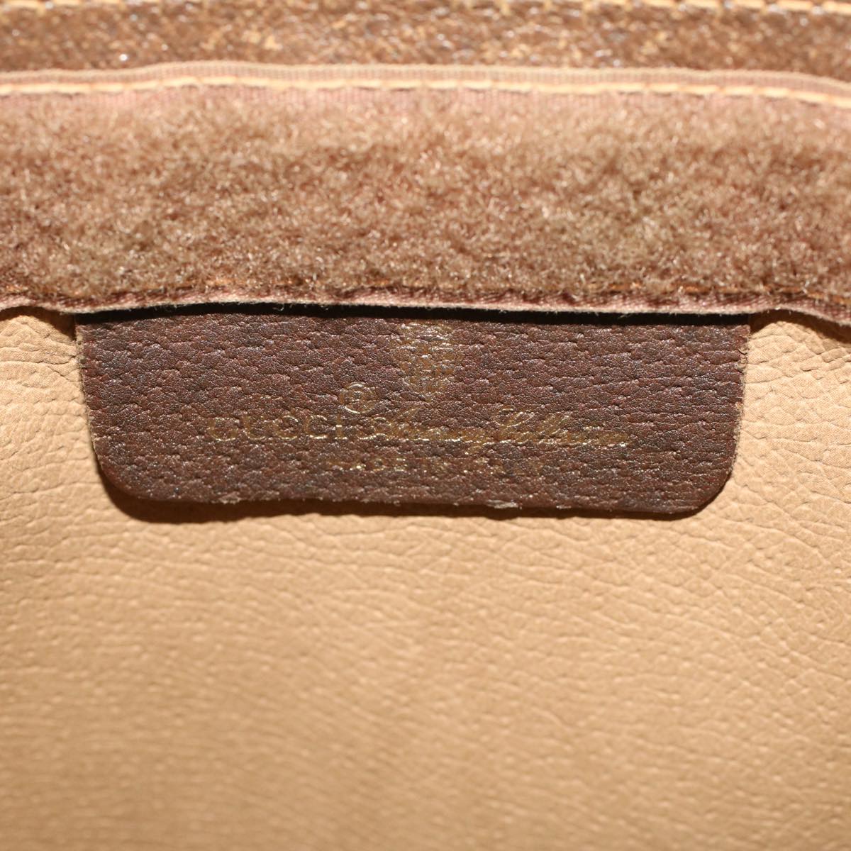 GUCCI GG Canvas Web Sherry Line Clutch Bag PVC Leather Beige Green 44139