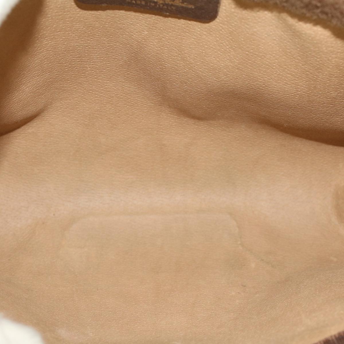 GUCCI GG Canvas Web Sherry Line Clutch Bag PVC Leather Beige Green 44139