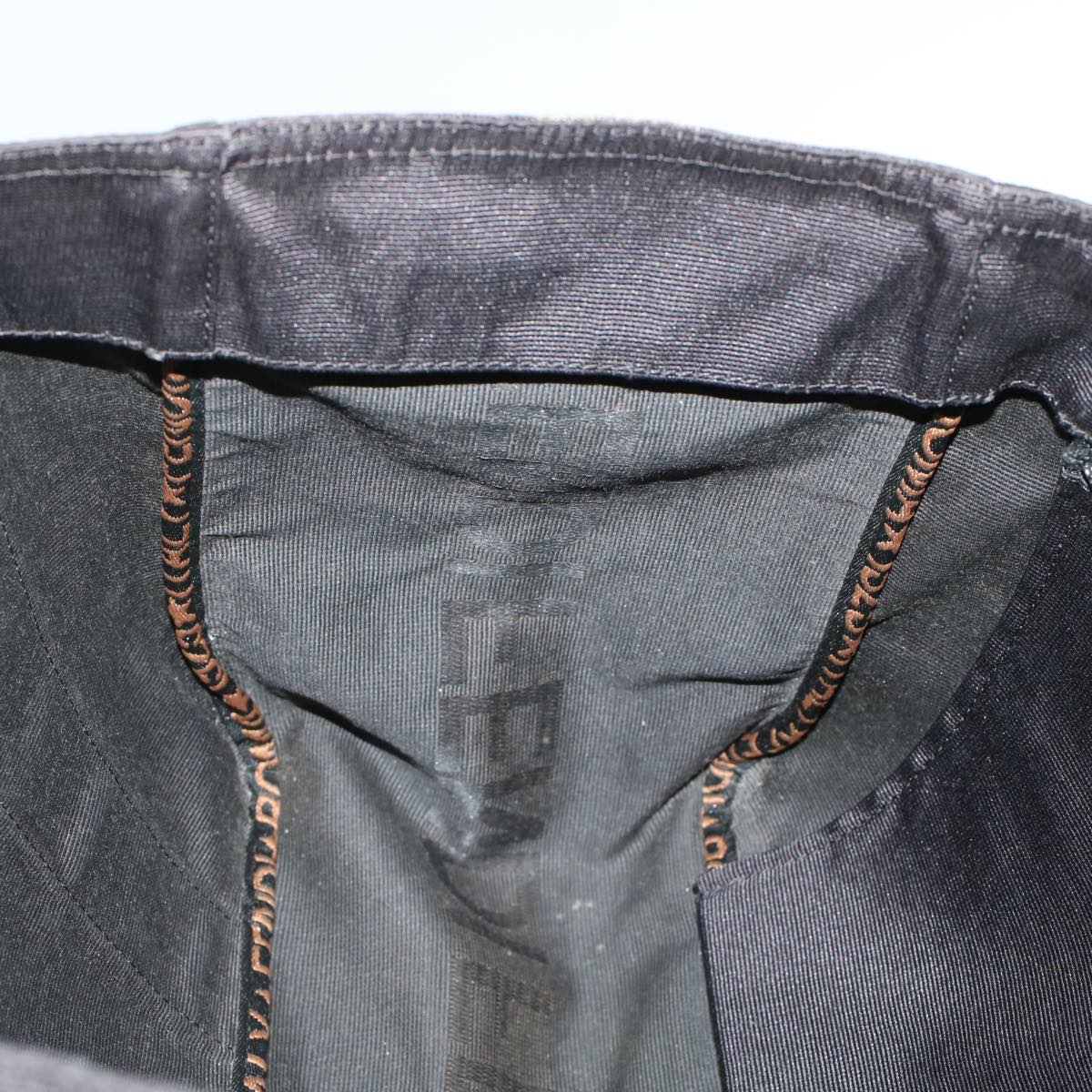 FENDI Tote Bag Nylon Black Brown 44164