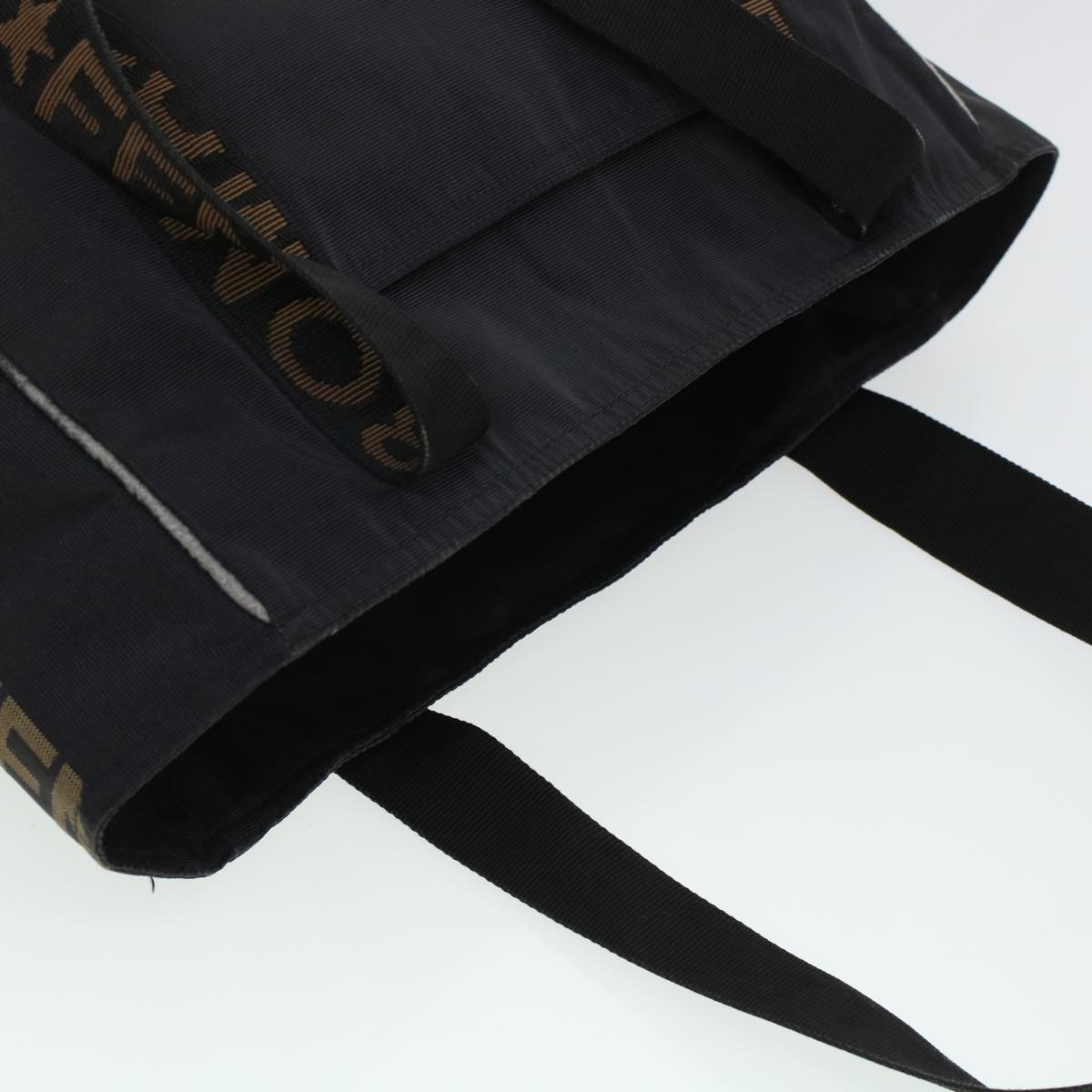 FENDI Tote Bag Nylon Black Brown 44164
