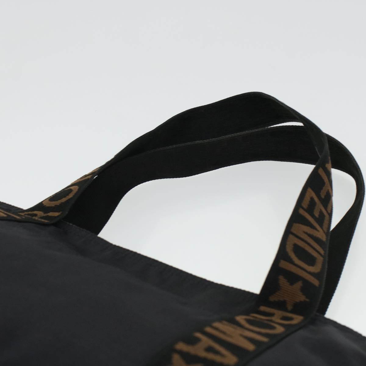 FENDI Tote Bag Nylon Black Brown 44164
