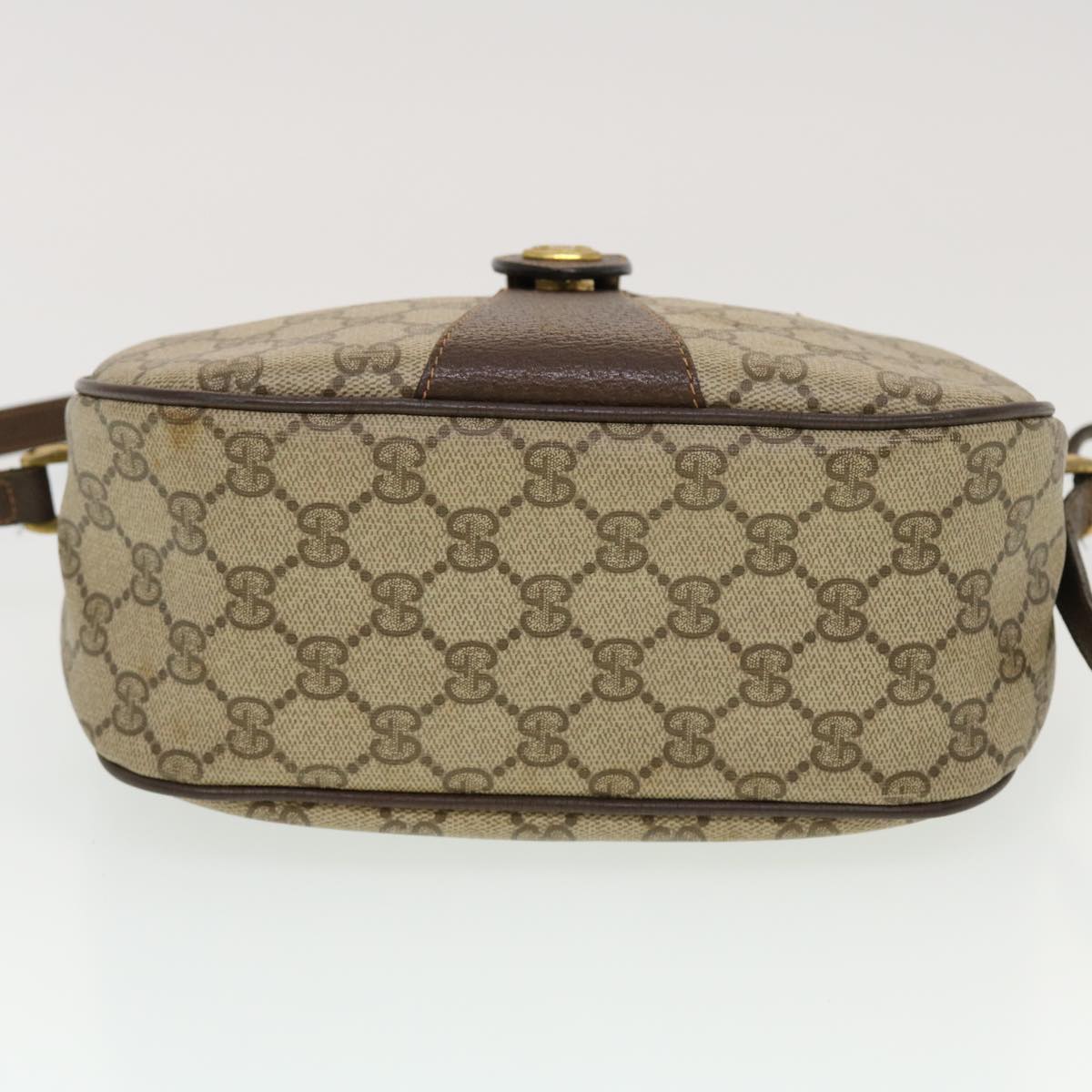 GUCCI GG Canvas Web Sherry Line Shoulder Bag Beige Red 89.02.032 44255