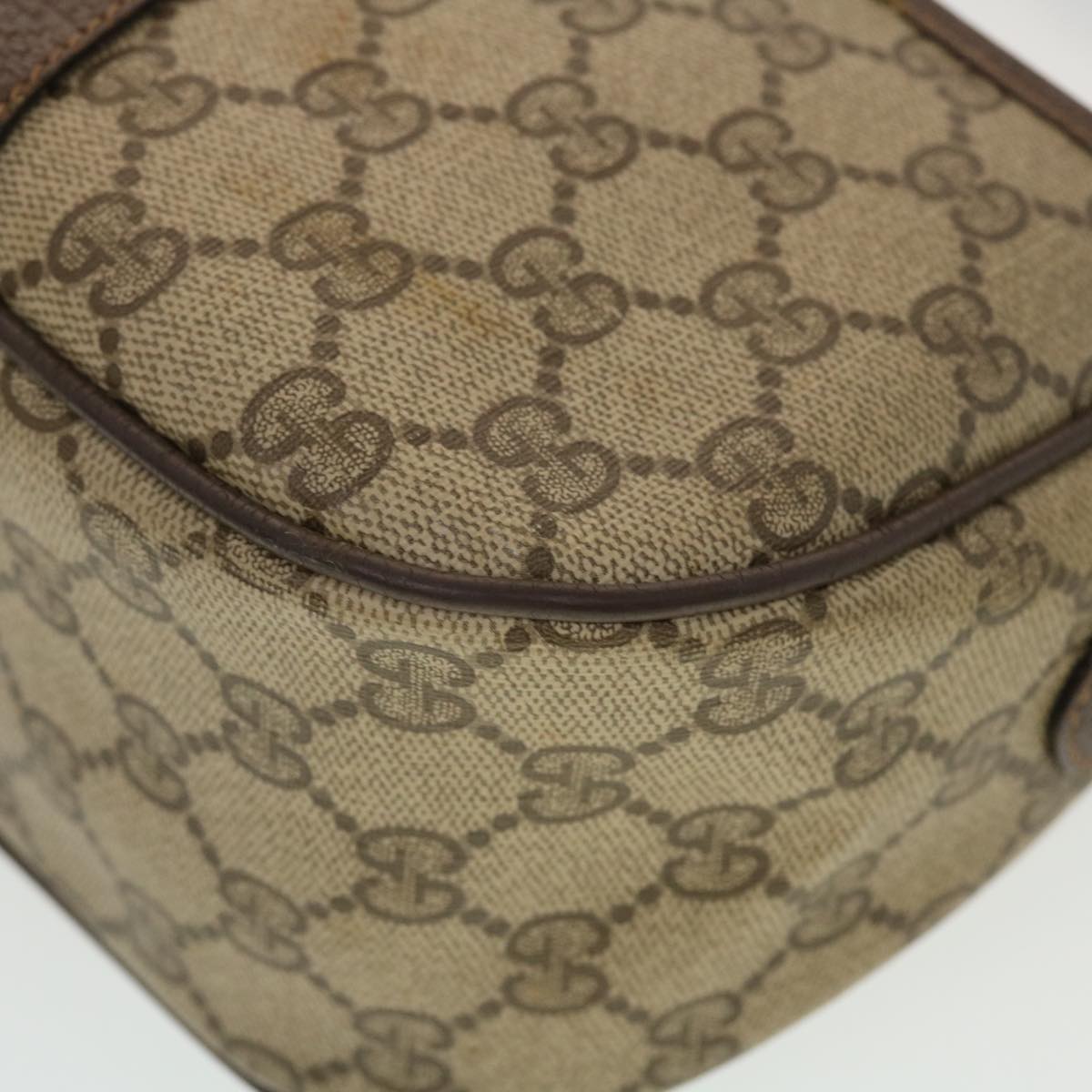 GUCCI GG Canvas Web Sherry Line Shoulder Bag Beige Red 89.02.032 44255