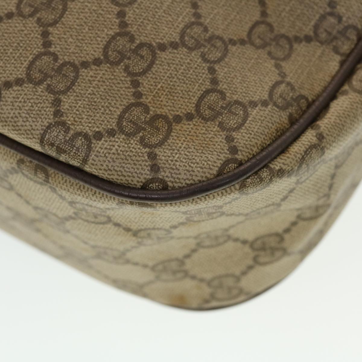GUCCI GG Canvas Web Sherry Line Shoulder Bag Beige Red 89.02.032 44255
